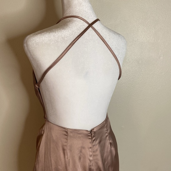 ANTHROPOLOGIE ASOS HEATHER ROSE KNOTTED TWIST FRONT BACKLESS JUMPSUIT - Size 4 - Picture 8 of 11